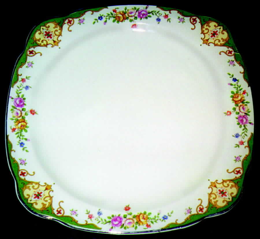 PCP98 Square Dinner Plate by Paden City-1
