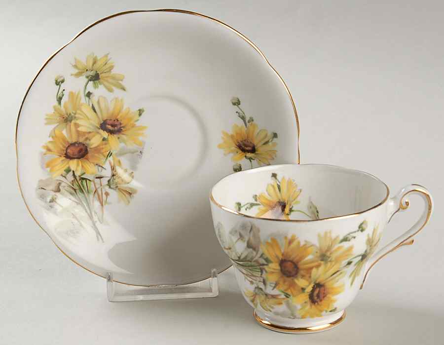 Brown Eyed Susan Footed Demitasse Cup & Saucer Set by Paragon-1