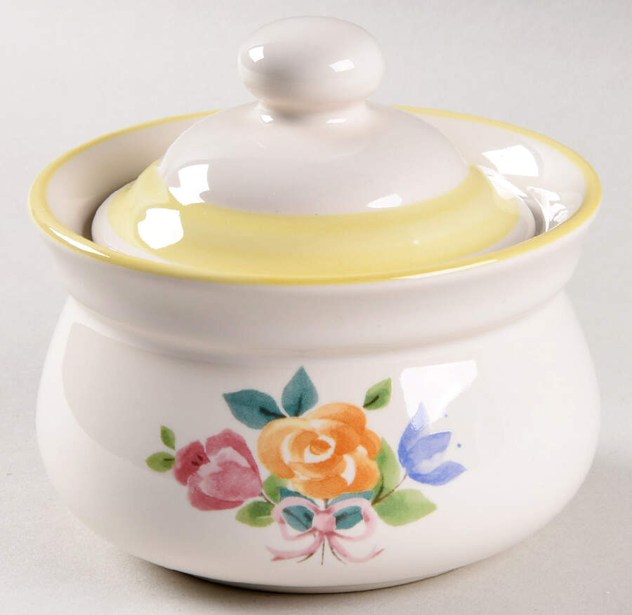 Rosehaven Sugar Bowl & Lid by Pfaltzgraff-1