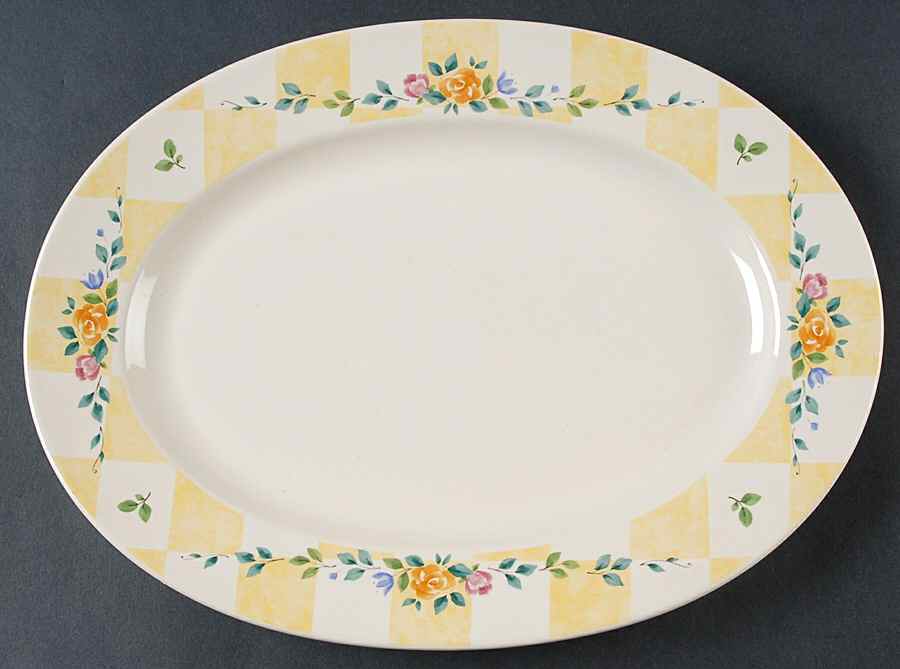 Rosehaven 12" Oval Serving Platter by Pfaltzgraff-1