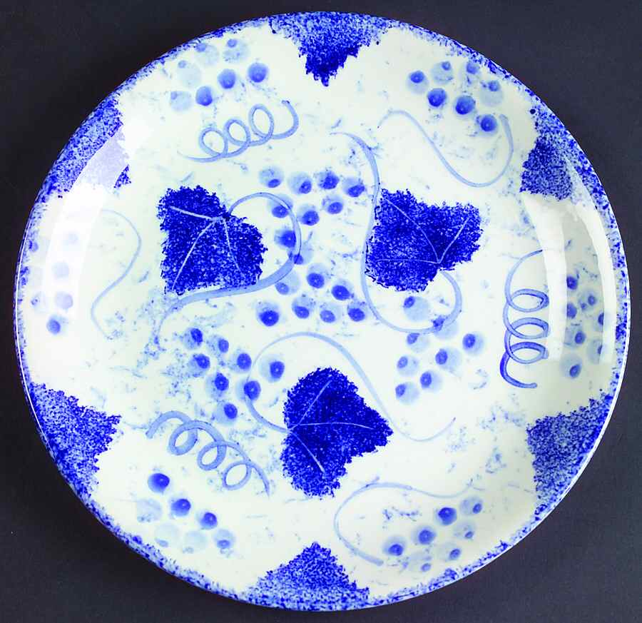 Blue Vine Salad Plate by Poole Pottery-1