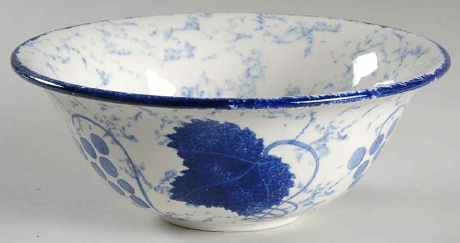 Blue Vine Coupe Cereal Bowl by Poole Pottery-1