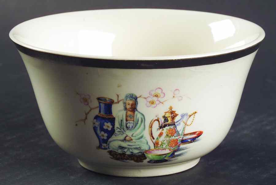 Far East Cranberry Bowl by Paden City-1