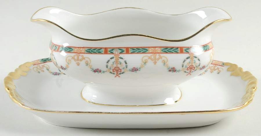 POY113 Gravy Boat with Attached Underplate by Jean Pouyat-1