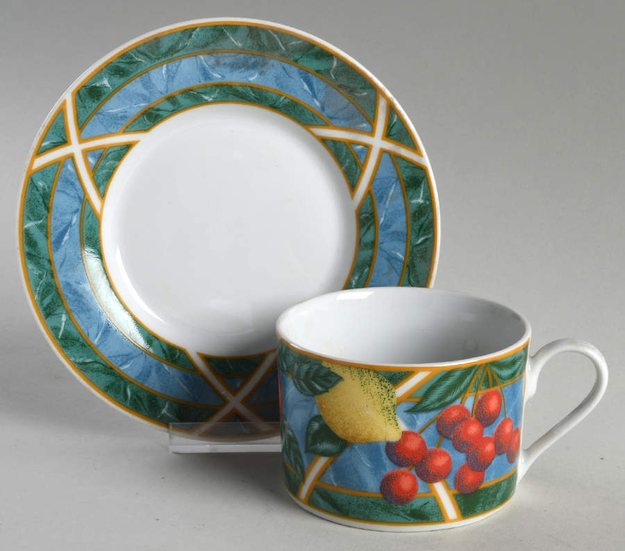 Flourish Flat Cup & Saucer Set by Potter & Smith-1