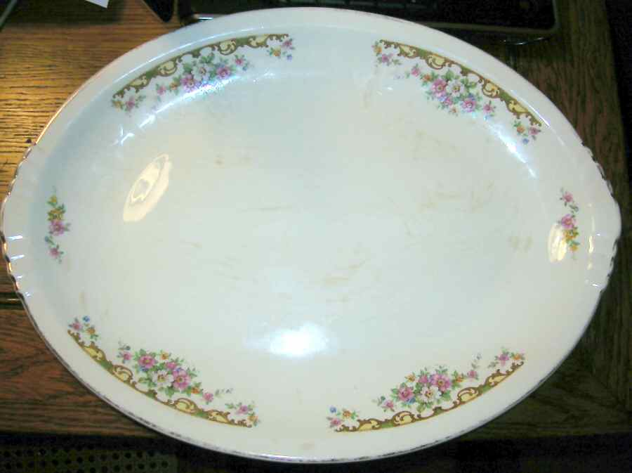 PCP92 9" Oval Vegetable Bowl by Paden City-1