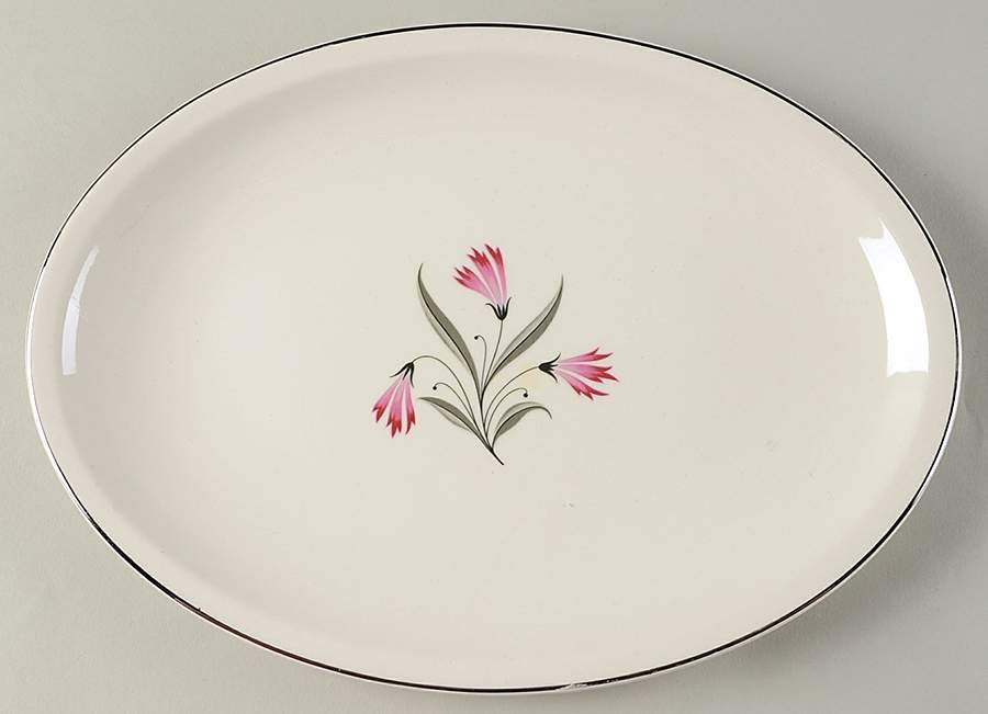 PCP95 11" Oval Serving Platter by Paden City-1