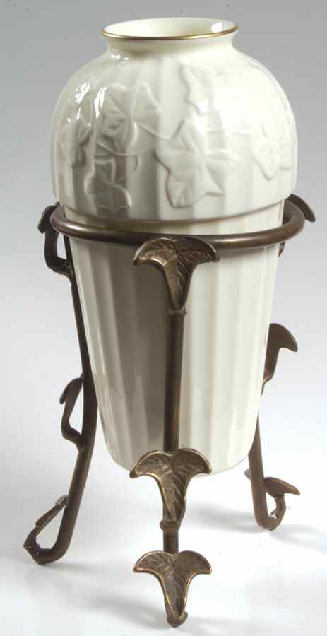 Sherwood 6" Vase with Metal Stand by Pfaltzgraff-1