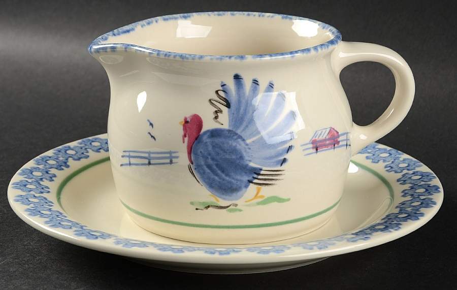 Sunnydale Gravy Boat & Underplate by Pfaltzgraff-1