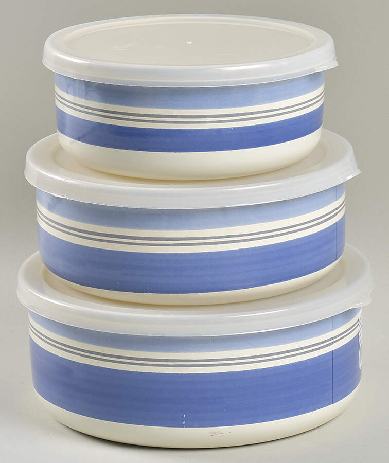 Rio 3 Pc Metal Bowl W/Plastclid (5 3/4",6 5/8",7 1/4") by Pfaltzgraff-1
