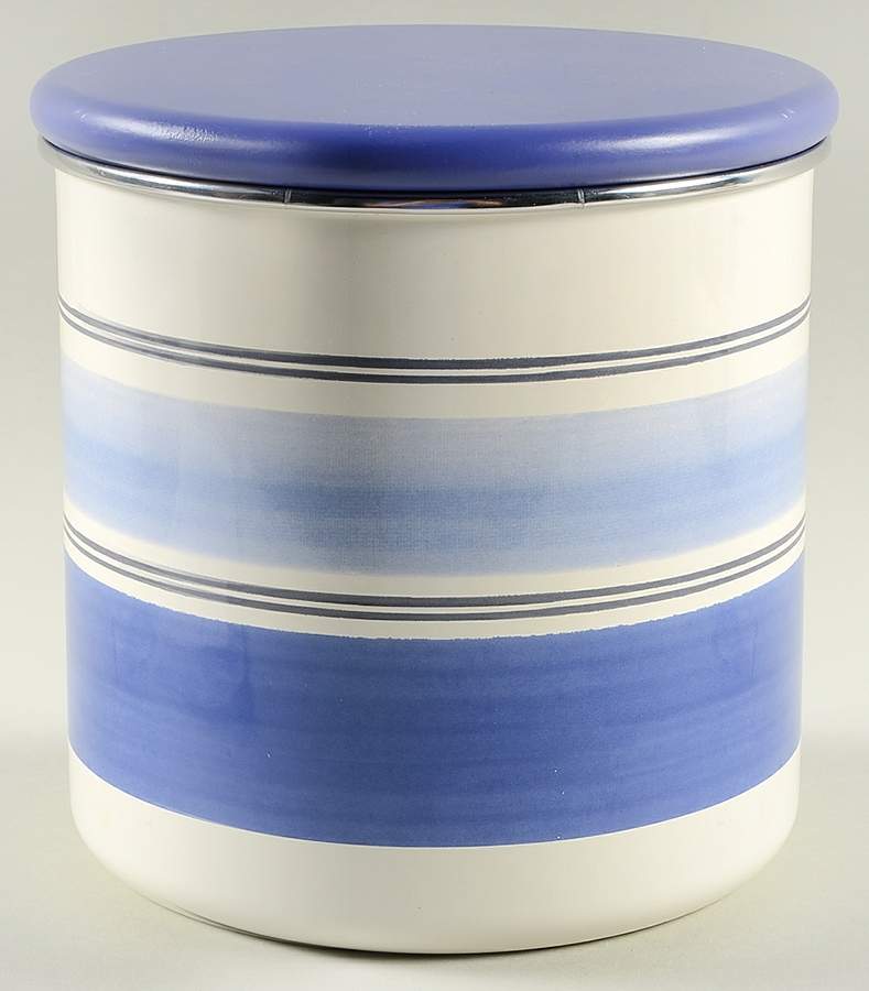Rio Large Metal Canister & Wood Lid by Pfaltzgraff-1