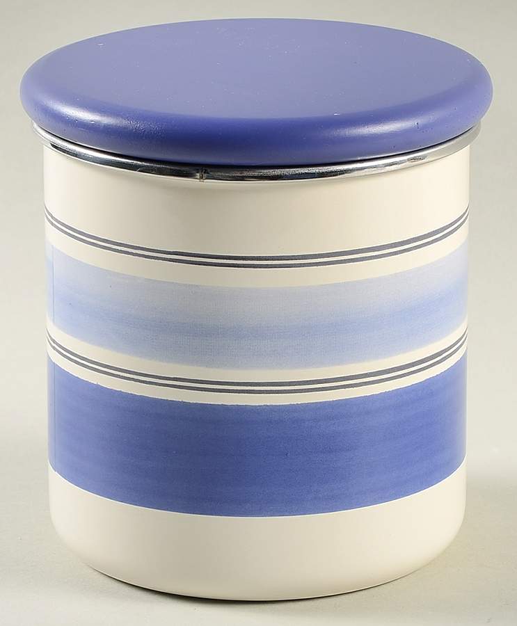 Rio Small Metal Canister & Wood Lid by Pfaltzgraff-1