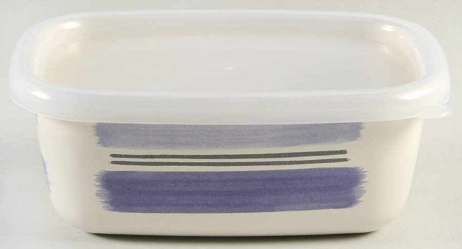 Rio 6" Metal Rectangular Baker W/Plastic Lid by Pfaltzgraff-1