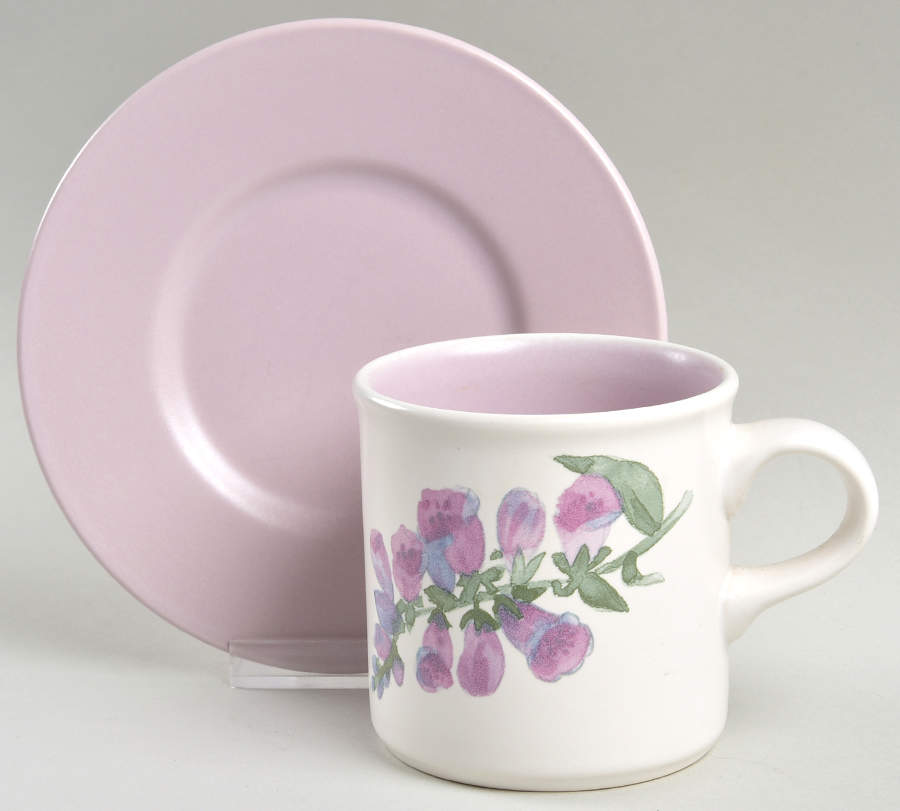 Cape May Flat Cup & Saucer Set by Pfaltzgraff-1