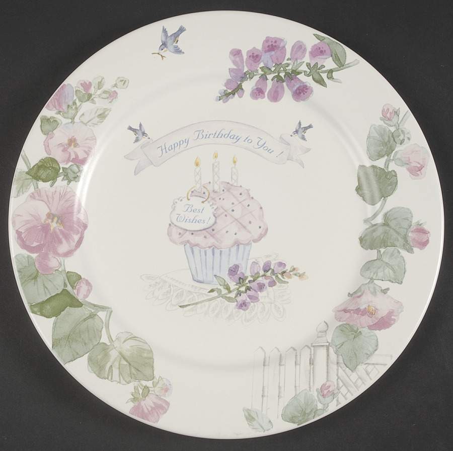 Cape May "Happy Birthday" Dinner Plate by Pfaltzgraff-1