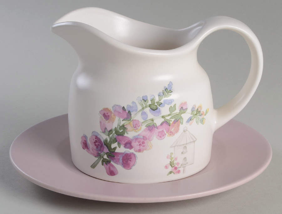 Cape May Round Gravy Boat & Underplate by Pfaltzgraff-1