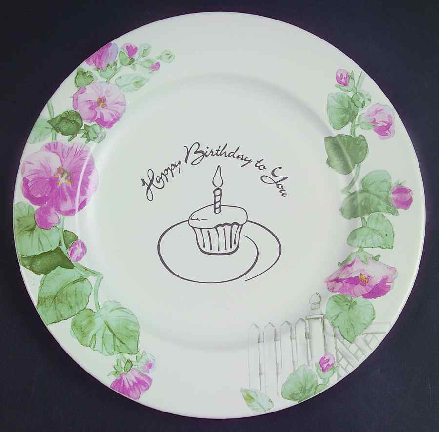 Cape May Happy Birthday Cake Plate by Pfaltzgraff-1