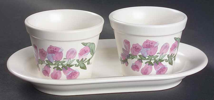Cape May Herb Pots with Tray (2 Pots and 1 Tray) by Pfaltzgraff-1