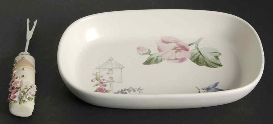 Cape May Hors d'Oeuvre Set (Tray & Fork) by Pfaltzgraff-1