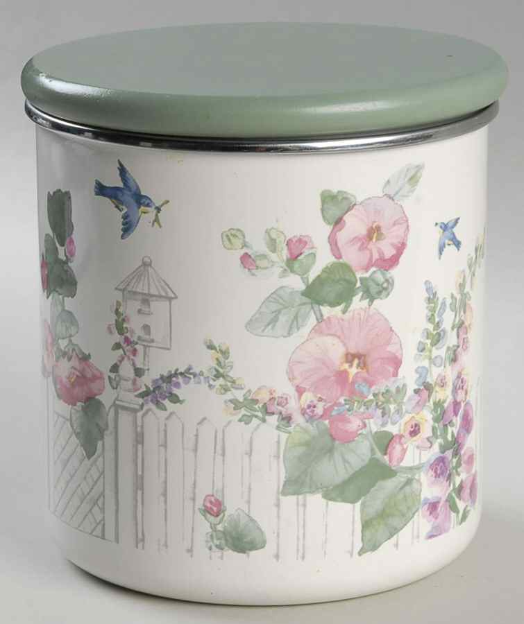 Cape May Medium Metal Canister & Wood Lid by Pfaltzgraff-1