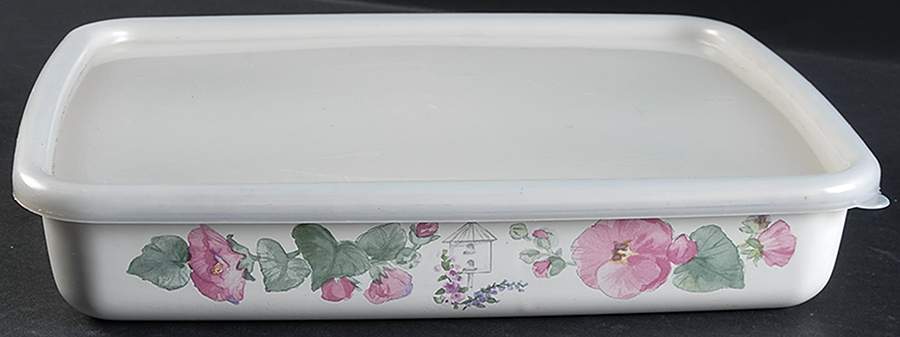 Cape May 1" Rectangular Metal Baker with Plastic Lid by Pfaltzgraff-1