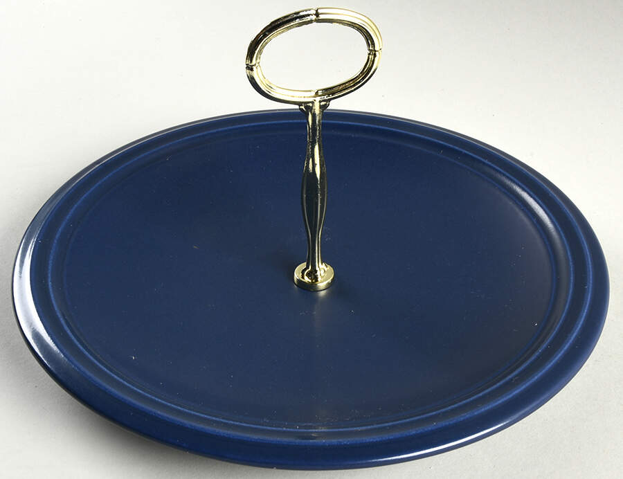 Terrace Blueberry Round Serving Plate with Center Handle (Dp) Hc by Pfaltzgraff-1