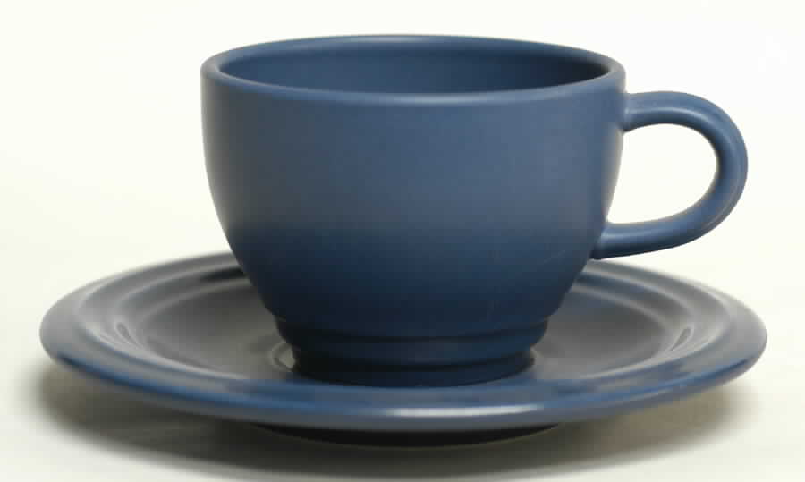 Terrace Blueberry Flat Cup & Saucer Set by Pfaltzgraff-1