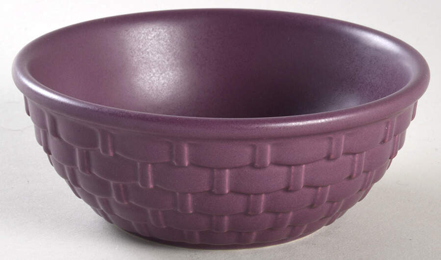 Terrace Plum Small Basketweave Berry Bowl by Pfaltzgraff-1