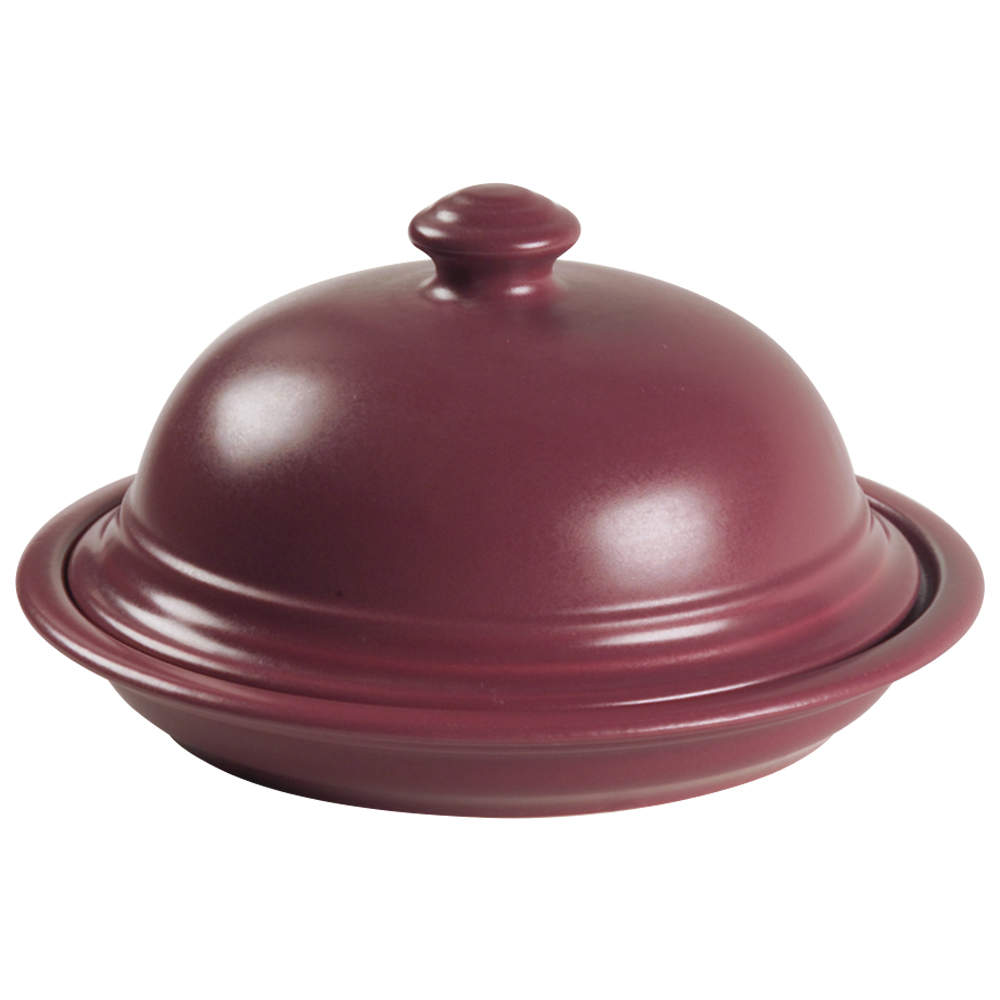 Terrace Raspberry Round Covered Butter by Pfaltzgraff-1