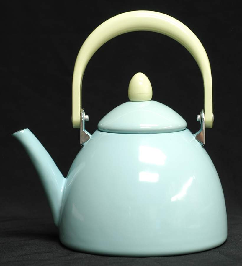 Terrace Aqua Metal Kettle & Lid by Pfaltzgraff-1