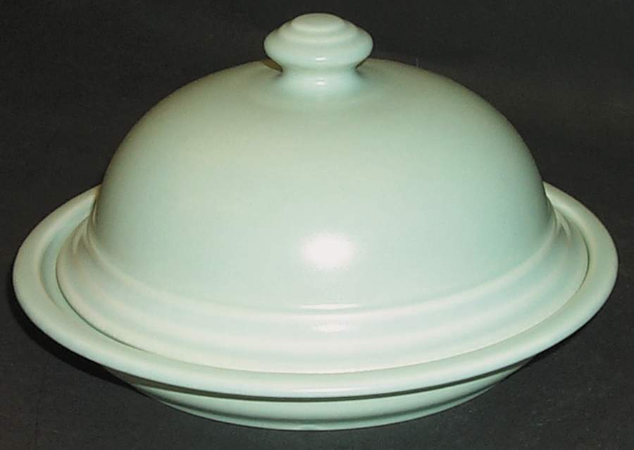 Terrace Aqua Round Covered Butter by Pfaltzgraff-1