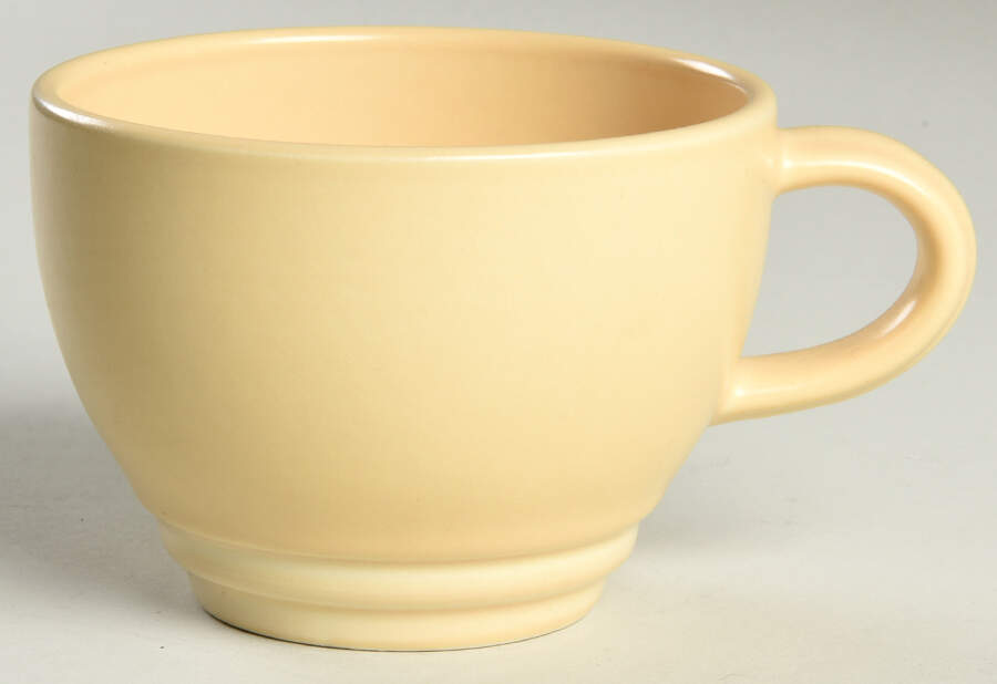 Terrace Buttercream (Yellow) Flat Cup by Pfaltzgraff-1