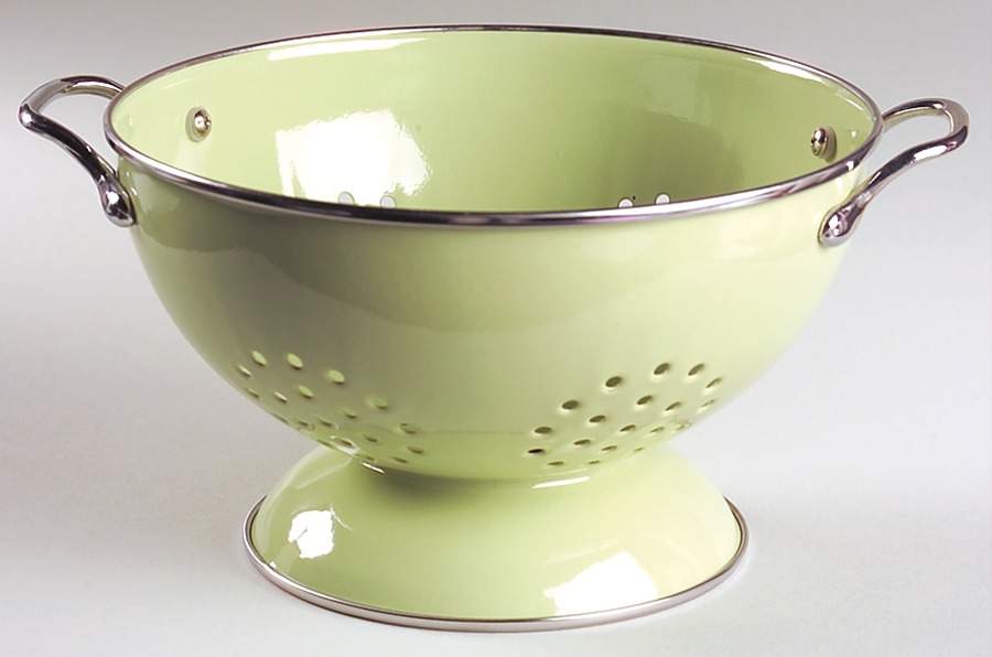Terrace Pistachio (Green) Metal Colander by Pfaltzgraff-1