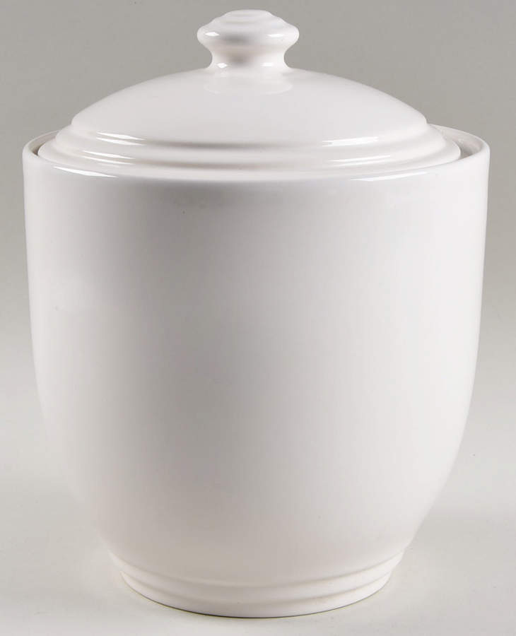 Terrace White Medium Canister & Lid by Pfaltzgraff-1
