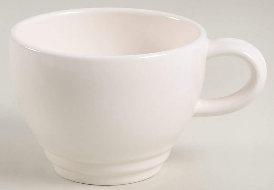 Terrace White Flat Cup by Pfaltzgraff-1