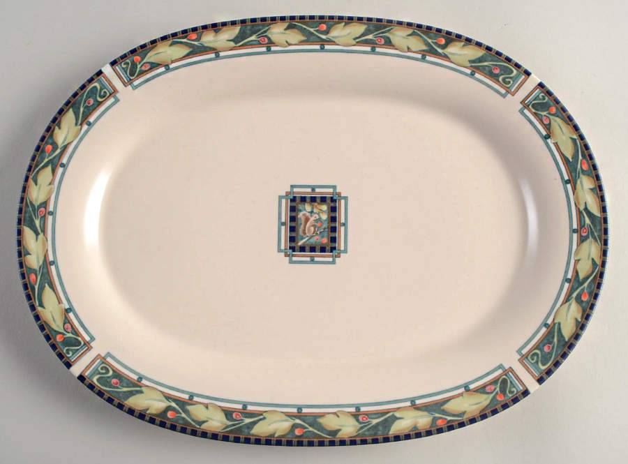 Forest 14" Oval Serving Platter by Pfaltzgraff-1