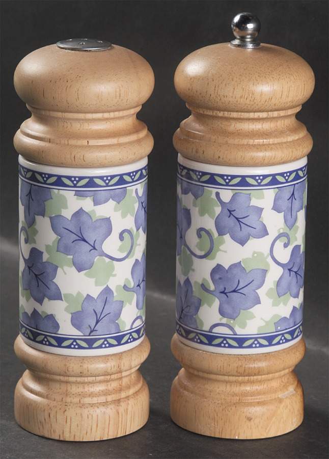 Blue Isle Wood Accent Salt & Pepper Mill by Pfaltzgraff-1