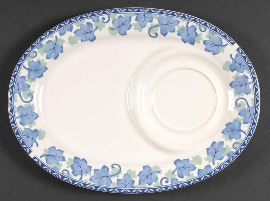 Blue Isle Oval Snack Tray by Pfaltzgraff-1