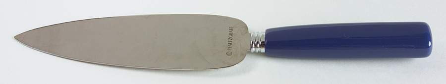 Blue Isle Glassware Cake Server with Stainless Blade by Pfaltzgraff-1