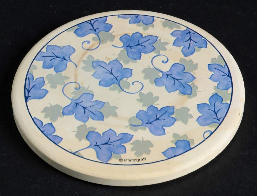 Blue Isle Round (Thirsty) Stone Coaster by Pfaltzgraff-1