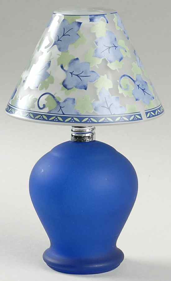 Blue Isle Tea Light Lamp with Shade by Pfaltzgraff-1