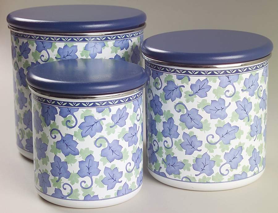 Blue Isle (6 Piece) Metal Canister Set by Pfaltzgraff-1