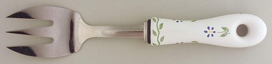 Cloverhill Floral Salad Serving Fork with Stainless Prongs by Pfaltzgraff-1