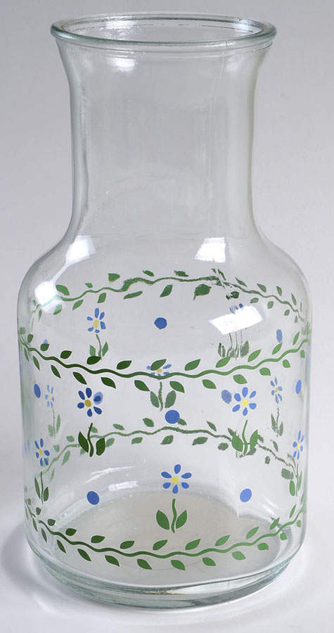 Cloverhill Floral Glassware Decanter No Lid by Pfaltzgraff-1