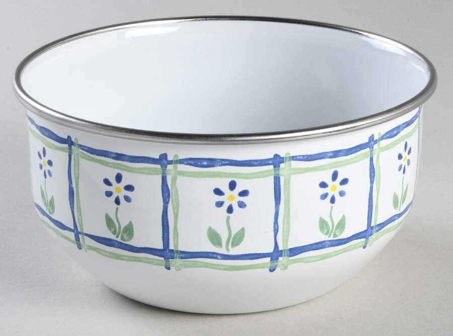 Cloverhill Floral 5 3/4" Metal Bowl by Pfaltzgraff-1