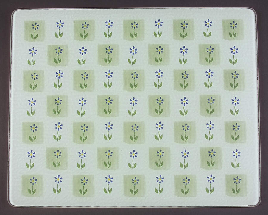 Cloverhill Floral Rectangular Glassware Cutting Board by Pfaltzgraff-1