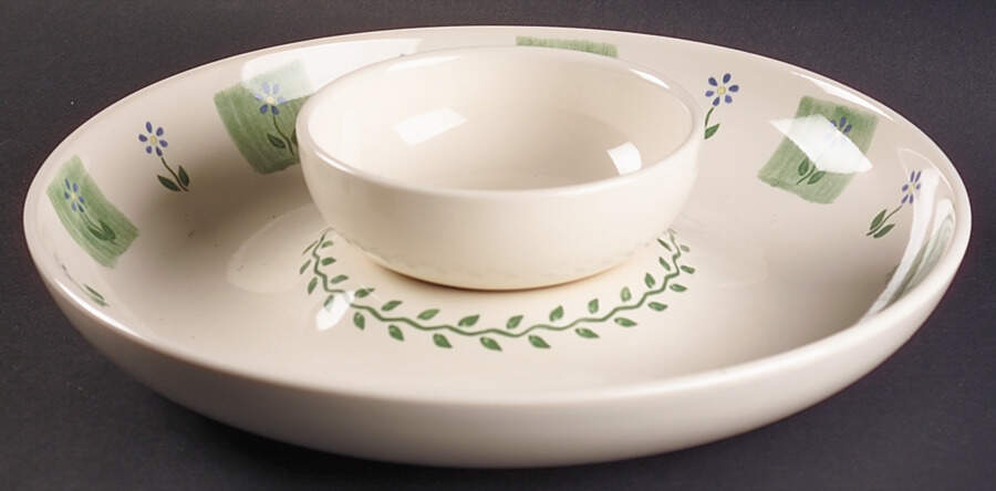 Cloverhill Floral (2 Piece) Chip & Dip Set by Pfaltzgraff-1