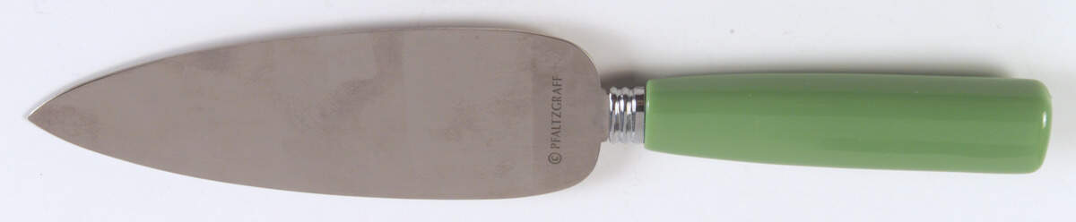 Cloverhill Floral Glassware Cake Server with Stainless Blade by Pfaltzgraff-1