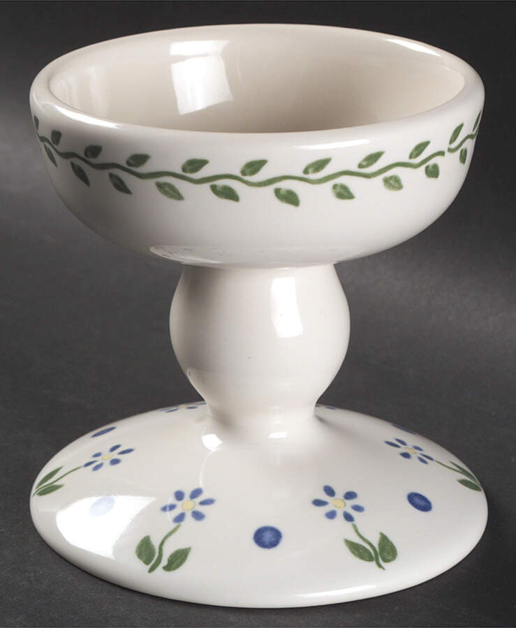 Cloverhill Floral Pedestal Candlestick by Pfaltzgraff-1