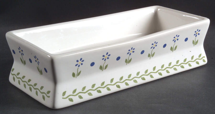 Cloverhill Floral Brick Candleholder, No Candle by Pfaltzgraff-1